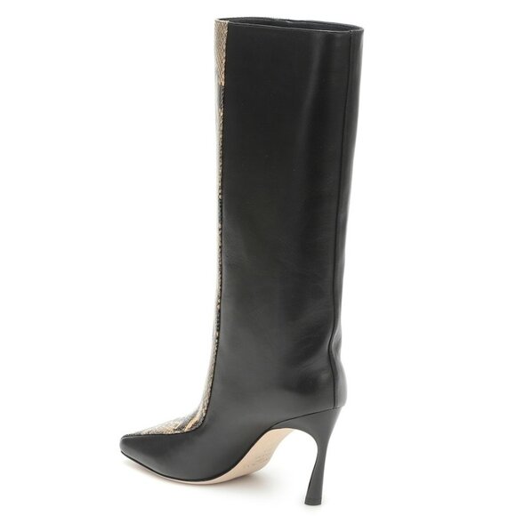 Jimmy Choo Mabyn 85 Leather Heeled Knee-High Boots - Picture 5 of 17